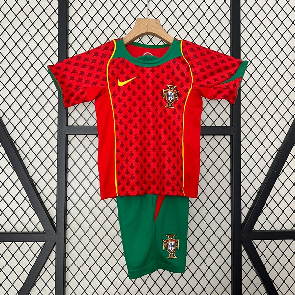 Camiseta Portugal Replica Primera Ropa Niño Retro 2004